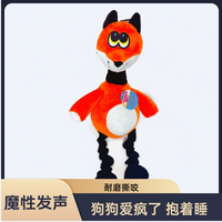 狗狗耐磨毛绒发声玩具磨牙洁齿耐撕咬柯基泰迪耐咬互动陪伴仿真玩