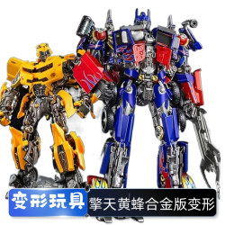 变形玩具擎天之柱合金版变形模型汽车变形放大金刚模型机器人玩具