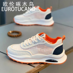 欧伦啄木鸟EUROTUCANO男鞋新款潮流百搭休闲网面鞋运动跑步老爹鞋