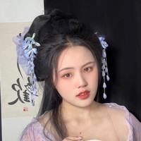 原创（云山如旧）紫藤发簪汉服配饰古风配饰流苏发簪