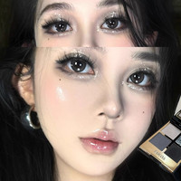 清冷灰紫色！四色眼影盘女2025新款烟熏细闪珠光亮片爆闪懒人日常