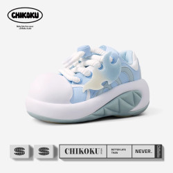 chikoku 呲牙鲨老爹鞋女夏季厚底复古百搭时尚增高透气运动休闲鞋