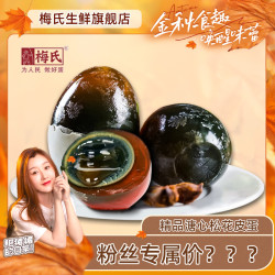 梅氏 大号无铅工艺鄱阳湖麻鸭口味溏心皮蛋20枚1300克传统腌制盒装