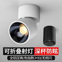 拉伯塔 明装客厅led天花灯家用可调角度店铺商用cob轨道灯小吸顶明装射灯