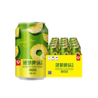 移动端：珠江啤酒 珠江菠萝啤味饮料12罐*330mL 啤酒风味果啤无酒精国产经典罐装