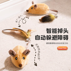 猫咪玩具逗猫棒猫咪自嗨解闷玩具自动毛绒老鼠仿真逗猫神器小猫