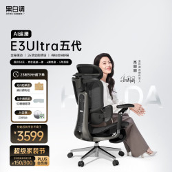 黑白调 E3 Ultra 五代AI追腰 人体工学椅 曜石黑