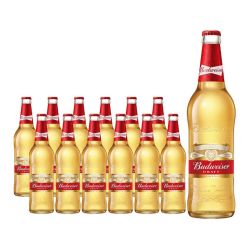 百威 纯生啤酒500ml*12瓶玻璃瓶百威啤酒