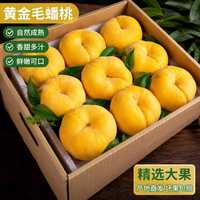栀舒 特大果 山东蒙阴 黄金蟠桃 2.5斤装 4-6个