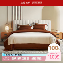 水星家纺 100支新疆长绒棉四件套纯棉床单枕套被罩酒店套件 维纳暖黛四件套 1.5米床
