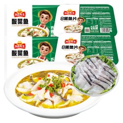 安井 老坛酸菜鱼黑鱼片预制方便半成品懒人菜水煮鱼料包齐全酸辣