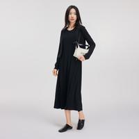 三彩 2026夏季背心连衣裙圆领无袖A字松弛感长裙女
