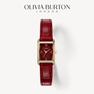 移动端：OLIVIA BURTON 新年OliviaBurton红色手表女款小众轻奢小方糖女士腕表女表