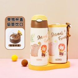THERMOS 膳魔师 保温杯儿童不锈钢吸管双盖户外喝水壶三丽鸥女生家用水杯子