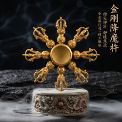 鲸意 复古禅意金刚降魔杵解压摆件
