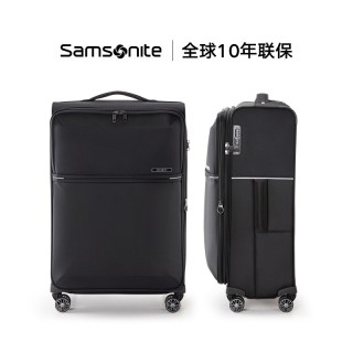 移动端：新秀丽 【超轻前开口】商务旅行箱 HQ2 黑色 可扩展