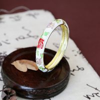 程老师 古风景泰蓝手镯 中国风民族风饰品