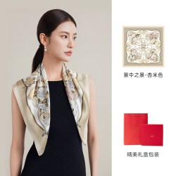 上海故事 2024春季真丝桑蚕丝方巾女丝巾款礼盒