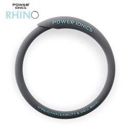 power ionics 潮牌RHINO犀牛男女负离子能量手环时尚防水运动手镯饰品 冰灰 大码(内圈周长19厘米)