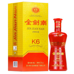 剑南春 金剑南K6 52度 浓香型白酒 500ml*6 整箱装