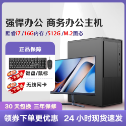 战翔 英特尔酷睿i5/i7台式电脑办公商用家用主机企业娱乐电商游戏独显台式机全套组装电脑
