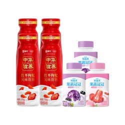 蒙牛 果蔬冠冠莲雾/紫甘蓝/中华滋养红枣枸杞混合口味酸奶