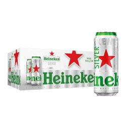 喜力 星银500ml 12罐 啤酒整箱铝罐全麦酿造啤酒
