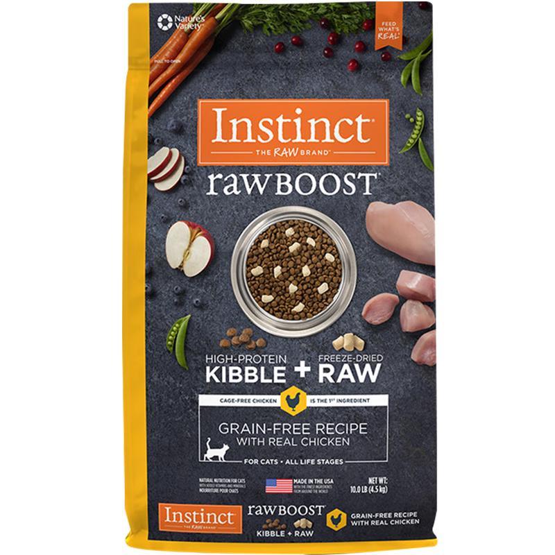 Instinct 百利 原食生鲜系列 鸡肉冻干双拼全阶段猫咪干粮