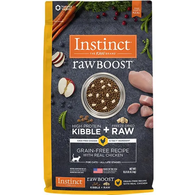 Instinct 百利 原食生鲜系列 鸡肉冻干双拼全阶段猫咪干粮