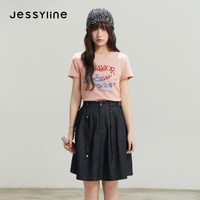 移动端：JESSYLINE 杰茜莱2026夏季新款时尚百搭正肩短袖T恤女休闲减龄上衣