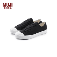 無印良品 MUJI 男女通用 不易疲劳不易沾水运动鞋 无性别男款女款 小白鞋 帆布鞋 黑色 230mm /36码（2.0）