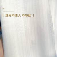 谷米 幻影纱 日式天丝绒 透光不透人 白色 S钩韩褶 每米 窗纱