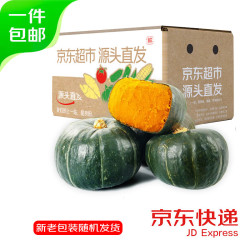 京鲜生 国产麻籽贝贝南瓜净重 3斤装 单果300g+