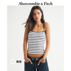 Abercrombie & Fitch 经典小麋鹿图案 吊带上衣26春夏女装139-6239 海军蓝条纹 S (165/88A)