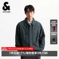 杰克琼斯 杰克·琼斯（JACK&JONES）男装春季夹克新款纯色宽松衬衫领长袖外套上衣225321085 E42深石板灰 L （180）