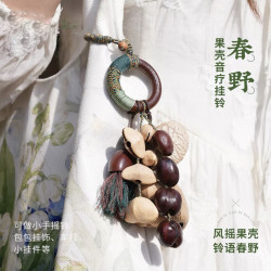 木易 果壳挂铃配饰车载果壳挂件包包配饰闺蜜生日礼物乐器原创挂件手工 春野果壳挂件