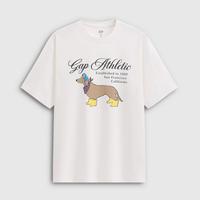 Gap 男女装2026夏季款纯棉logo印花宽松短袖T恤休闲上衣866088