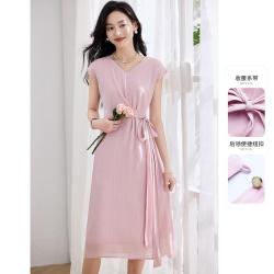 诗写 夏简约气质休闲设计感高端透气轻奢连衣裙女