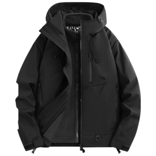 JEEP SPIRIT 三合一冲锋衣 防风防水 黑色 XL 男士夹克
