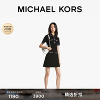 MICHAEL KORS 迈克高仕 MK 女士针织小香风明线连衣裙 黑色 001 S