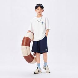 匡威 儿童短袖T恤男童纯棉透气圆领短T女童大童26夏季新品