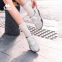 卡帕 女鞋薄底复古德训鞋女2026新款百搭休闲板鞋网面透气运动鞋子女 冷灰色/银色
