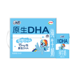 QQ星 伊利QQ星原生DHA儿童成长高钙纯牛奶儿童125ml*28盒/整箱