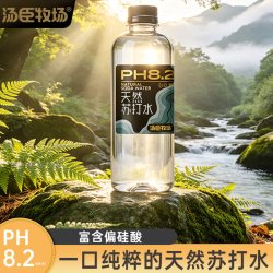汤臣牧场 天然苏打水无糖无气无添加弱碱性水0脂0卡360mL*6瓶整箱