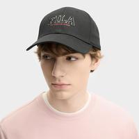 FILA 情侣款硬顶运动帽子男女同款时尚休闲简约鸭舌棒球帽