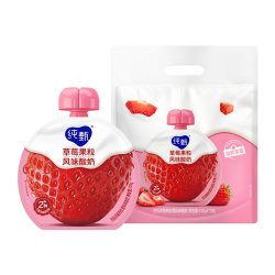 纯甄 草莓果粒风味吸吸酸奶100g×10袋