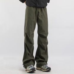 马登 夏季新款黑色户外冲锋裤子男软壳防风运动裤徒步登山裤工装裤