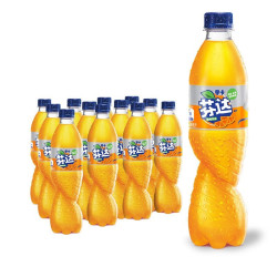 可口可乐 芬达 无糖橙味汽水 500ml*12瓶