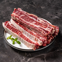 德远斋 锡林郭勒草原有机牛肋条净重1kg 国产有机原切牛肉生鲜 炖煎红烧
