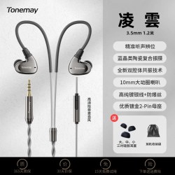 唐麦 凌雲有线入耳式HiFi耳机电竞游戏专用圆孔带麦手机电脑TypeC